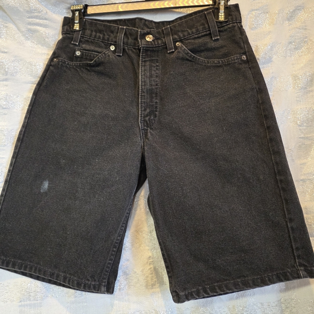 Vintage Levis 550 Orange Tag Black Jean Shorts Made In USA